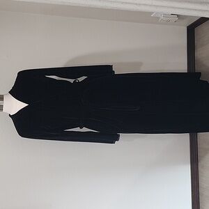 August Silk Velvet Robe Belt Tie Full Length Black Loungewear Women's size Small
